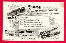 BUVARDS (Réf : BUV 035) RHUM DES COLONIES Françaises MAISON PAUL FORET ANDRÉ VALOIS & Cie Succ LE HAVRE - Food