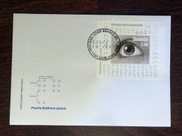 SLOVENIA FDC COVER 2009 YEAR BRAILLE BLINDNESS BLIND HEALTH MEDICINE STAMPS - Slowenien