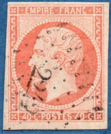 France 1853, 40 C Obliteré PC 2242 Neufchatel Cancelled - 1853-1860 Napoleone III