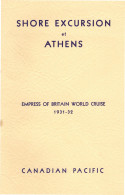 P&O Ship Cruise SS Viceroy Of India Old Map Book Greece Denmark Germany - Other & Unclassified