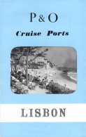 P&O Cruise Ports Lisbon Map Harbour Vintage Ship Map Guide & MORE - Other & Unclassified