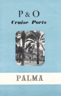 P&O Cruise Ports Palma Italy Map Harbour Vintage Ship Map Guide - Other & Unclassified