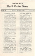 Empress Of Britain Ship 10th March 1932 Old News Guide Shanghai War - Other & Unclassified