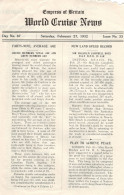 Empress Of Britain Ship 27th February 1932 Old News Guide Bluebird Car - Sonstige & Ohne Zuordnung