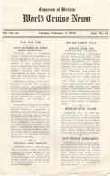 Empress Of Britain Ship 2nd February 1932 Old News Guide Japan War - Autres & Non Classés