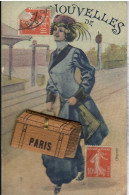 CARTE A SYSTEME   PARIS VOYAGEUSE - Cartoline Con Meccanismi
