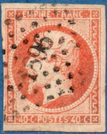 France 1853, 40 C Obliteré PC 1896 Jugon-les-Lacs Cancelled - 1853-1860 Napoleone III