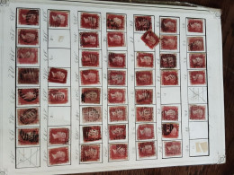 Lot De 133 One Penny Victoria Pour étude - Used Stamps