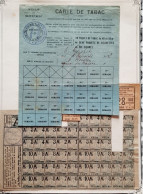 Carte De Tabac Et Charbon Alimentation - Historical Documents