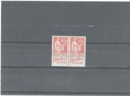 BANDE PUB -N°283e PAIX 50 C -PAIRE N** TYPE III -PUB BLEDINE -MAURY 223 - - Unused Stamps