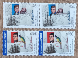 Australie - YT N°2026, 2027 - Paires - Explorateurs Nicolas Baudin Et Matthew Flinders / Emission France Australie - Mint Stamps