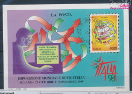 Italien Block18 (kompl.Ausg.) Gestempelt 1998 BriefmarkenausstellungITALIA98 (10349518 - 1991-00: Oblitérés