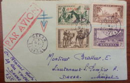 Sénégal Belle Lettre Entière De 1945. Affranchissement Composé Sénégal Et Mauritanie. TB - Covers & Documents