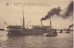 158.- Antwerpen - Anvers - S.S. Anversville Der Congo Lijn - Anversville De La Ligne Du Congo - Steamers