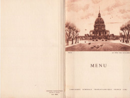 MENU PAQUEBOT ILE DE FRANCE 28  AVRIL 1955 - Menükarten