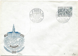 Finland   1953 300th Anniversary Of The City Of Hamina, View And Municipal Coat Of Arms  Mi 417 FDC - Storia Postale