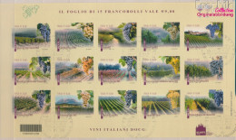 Italien 3507-3521 Folienblatt (kompl.Ausg.) Gestempelt 2012 Wein (10368091 - 2011-20: Usados