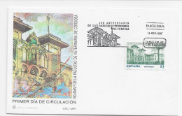 FDC Barcelona 1997.-  150 Aniversario De La Facultad De Veterinaria De Córdoba. - FDC