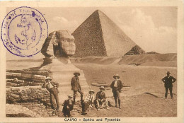 Pays Div-ref EE685- Egypte - Egypt - Cairo - Le Caire - Sphinx And Pyramide - Cachets - Cachet  - - Sfinge