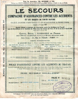 Police D'assurance Contre Les Accidents Du Travail - Lure Le 1er Juin 1926 - Non Classés