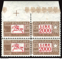 Pacchi Postali Lire 2.000  Varietà Non Dent In Alto - Variedades Y Curiosidades