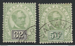 1897 SARAWAK - SG N° 19/20  Sir Charles Brooke 32c./50c. USED - Autres & Non Classés