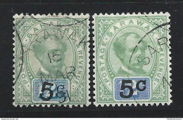 1891 SARAWAK - SG N° 25-26a  2 Valori Sovrastampati USATI Firma E.Diena - Altri & Non Classificati