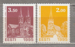 ESTONIA 1995 Churches Christmas MNH(**) Mi 270-271 # Est320 - Eglises Et Cathédrales