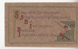 CM65. Vintage Comic Greetings Postcard. I Miss You Everyday. - Humour