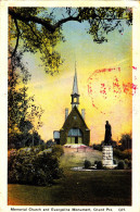 CM76. Vintage Postcard. Memorial Church And Evangeline Monument, Grand Pre. Canada - Other & Unclassified