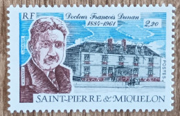 St Pierre Et Miquelon - YT N°476 - Docteur François Dunan - 1987 - Neuf - Ongebruikt