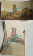 1914 1918 Prosnes Champagne Village église Détruite Decauville Chemin Fer Voie Réduite Poilus 14 18 Photo - War, Military