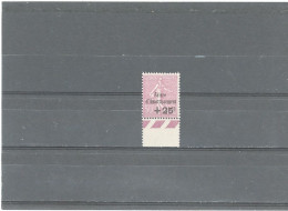 VARIÉTÉ -N°254a CAISSE D'AMORTISSEMENT -1929- SEMEUSE LIGNÉE + 25/ 50 ROSE LILAS N**-SANS POINT SUR LE I D'AMORTISSEMENT - Neufs