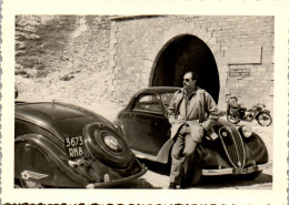 Photographie Photo Vintage Snapshot Amateur Automobile Voiture Auto Galibier - Cars