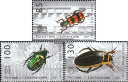 Liechtenstein 1457-1459 (complete Issue) Unmounted Mint / Never Hinged 2007 Rare Beetles - Unused Stamps