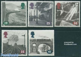 Great Britain 1994 Steam Locomotives 5v, Mint NH, Transport - Railways - Other & Unclassified