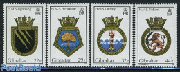 Gibraltar 1986 Naval Arms 4v, Mint NH, History - Coat Of Arms - Gibraltar