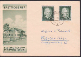 Lessing 20 Pfg Auf Schnuckbrief Lessingmuseum Kamenz (Sachs), DDR 433(2)  - Brieven En Documenten