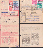 Dachziegel-Frankatur Gera Auf Einzahlungsschein Bzw. Paketkarte PSSt. 25 Weisbach Lobenstein, 33 Töppeln Gera - Covers & Documents