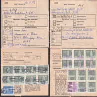Lobenstein, Zwei Auslands-Paketkarten Mit PSSt.  2 Helmsgrün, 1,00 M Berlin Treptow Sowj. Denkmal  In Großer Einheit - Storia Postale
