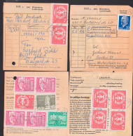 Wittenberg Lutherstadt Zwei Paketkarten Mit Poststellenstempel Boßdorf - Covers & Documents