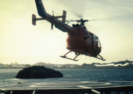 1 AK Antarctica / Antarktis * Fildes Bay, Helicopter-start From Ship To Base Frei, King George Island, South Shetlands * - Andere & Zonder Classificatie