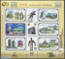 Korea, North 2012 Architectural Buildings 6v M/s, Mint NH, Performance Art - Various - Theatre - Stamps On Stamps - Ho.. - Teatro