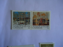 CANADA USED   PAIR  STAMPS    PAINTING - Autres & Non Classés
