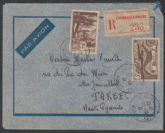 MAROC - CASABLANCA / 1941 LETTRE AVION ==> TARBES (ref 8947) - Covers & Documents