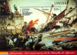 Spain 2021 Battle Of Lepanto S/s, Mint NH, History - Transport - History - Militarism - Ships And Boats - Neufs