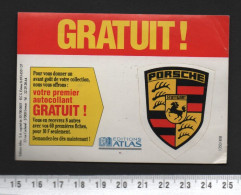 PORSCHE - AUTO MOTO RALLYE RACING MECANIQUE GARAGE -  AUTOCOLLANT - Stickers