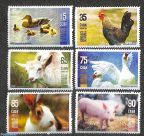 Cuba 2019 Farm Animals 6v, Mint NH, Nature - Cattle - Unused Stamps