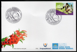 URUGUAY 2023 (Joint Issue, Mercosur, Games, Children, Toys, Wooden Cart, YoYo, Ruleman, Palm, Tree, Crux, Stars) - 1 FDC - Other (Earth)