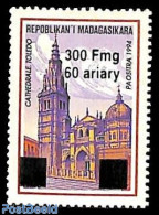 Madagascar 1998 Toledo 1v, Overprint, Mint NH, Religion - Churches, Temples, Mosques, Synagogues - Kirchen U. Kathedralen